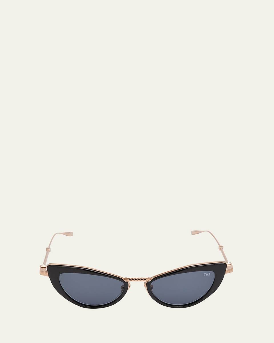 VIII Titanium & Acetate Cat-Eye Sunglasses
